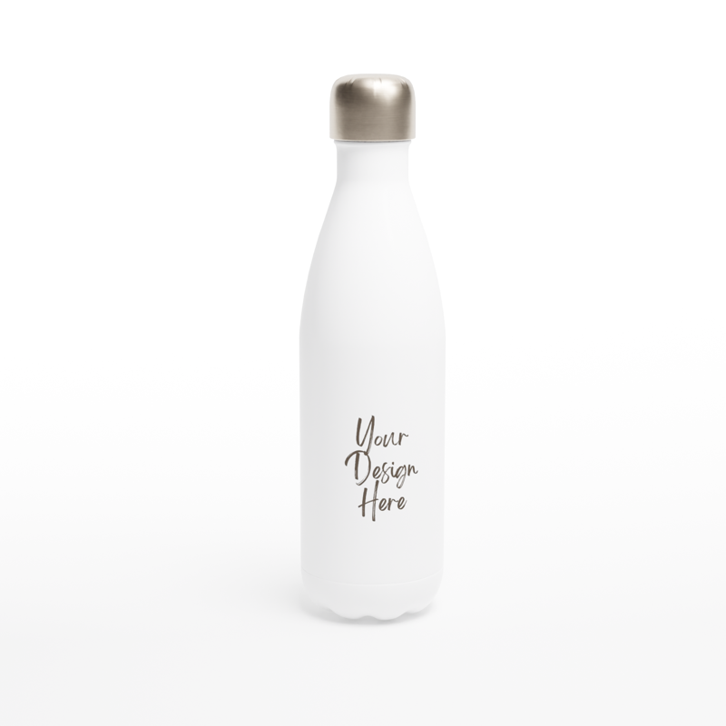 White 17oz Stainless Steel Water Bottle