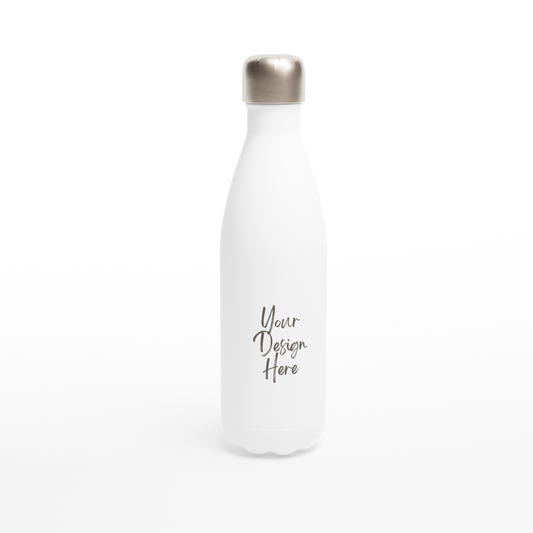 White 17oz Stainless Steel Water Bottle