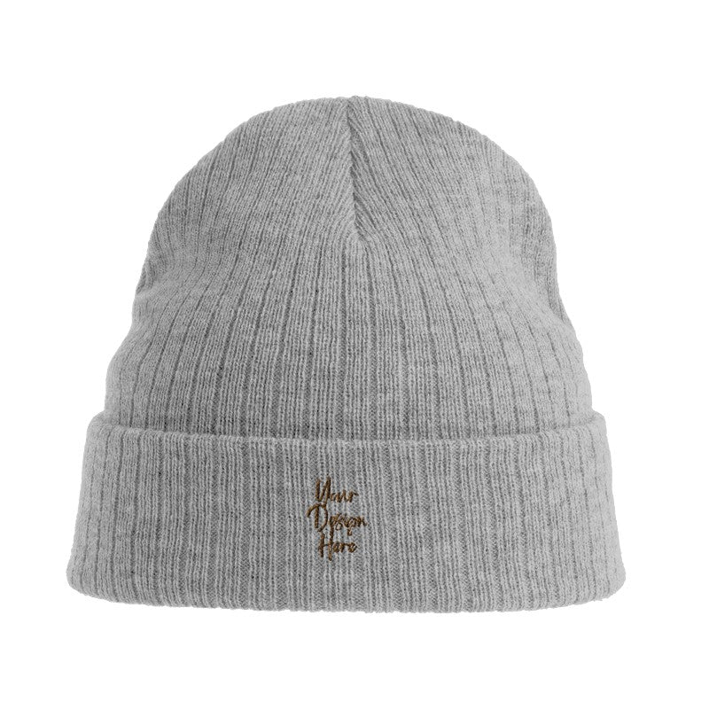 Sustainable Rib Cuffed Beanie - Embroidery