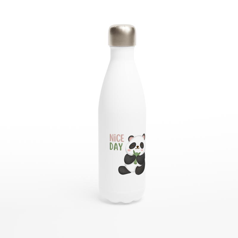 White 17oz Stainless Steel Water Bottle