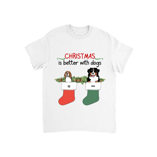 Heavyweight Unisex Crewneck T-shirt - Merry Christmas